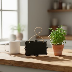 กระดานดำไม้ Ilan ขนาด 7x10 ซม. พร้อมเชือกสำหรับแขวน - Product Image 3