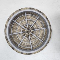 Panier de rangement en osier de rotin synthétique de côté piscine extérieure de haute qualité d'hôtel