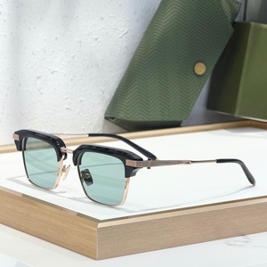 AKO Euclid AKS-526 51-21 Occhiali da Sole <span class=keywords><strong>di</strong></span> Alta Qualità per Uomo e Donna, Design Classico Punk <span class=keywords><strong>di</strong></span> Lusso in Titanio UV400 con Scatola - Product Image 6