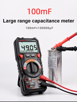 HT118 meteran jepit otomatis 6000 hitungan, Multimeter Digital otomatis AC DC dengan meteran penjepit RMS asli