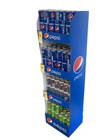 Caja de exhibición de cartón de plantilla Pop, soporte de exhibición de piso al por menor con precio de fábrica