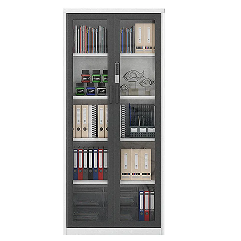 Шанкин производитель, 1800*800*400 стеклянная дверь, металлическая полка, стальной шкаф для хранения книг