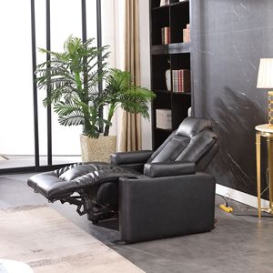 Sofá Reclinable Eléctrico de Masaje, Asiento Individual, Cuero Sintético, Sala de Estar, Control Inteligente, Modelo 932 - Product Image 3