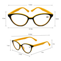 Lunettes de lecture en plastique, lunettes pour presbytie, lunettes prêtes à l'emploi, emballage personnalisé disponible