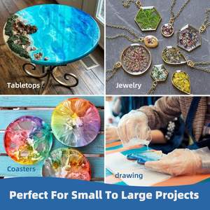 Kristalheldere Epoxyhars Kit Zelfnivellerend Hoogglanzend, Geen Vergeling, Geen Bubbels Gietende Hars, Perfect Voor Ambachten Tafelbladen Diy - Product Image 4