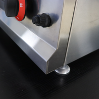 Plaque de cuisson professionnelle à gaz de comptoir 28000 BTU en acier inoxydable, à économie d'énergie, avec plaque chauffante manuelle pour crêpes, calamars et steaks