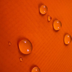 Tissu en taffetas de nylon à double ligne à carreaux orange vermillon avec revêtement en membrane PU spéciale pour veste <span class=keywords><strong>longue</strong></span> en duvet de canard pour femme - Product Image 5