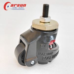 Roulettes de machine rétractables à tige filetée en nylon avec fonction de nivellement, roulement à billes, bande de roulement dure GD-40 - Product Image 4