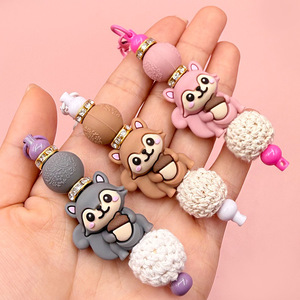 Cl Squirrel <b>Lipstick</b> With 3D Animal Cap Food Grade Silicone Beads Nourishing Makeup For Women - Product Image 2