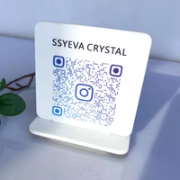 Signe de médias sociaux Business Office Acrylique QR Code Site Web Transparence Signes métalliques sublimés Médias sociaux Acryl QrIcons