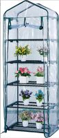 Mini Serre-Serre Portable avec Roues Verrouillables et Housse en PVC pour Intérieur ou Extérieur-Maison Verte de 27x19x63 Pouces