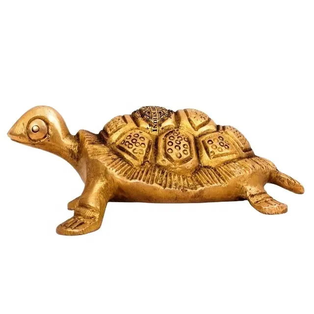 Groothandel Indian Art Villa Messing Decoratieve Schildpad Vastu Gift Item