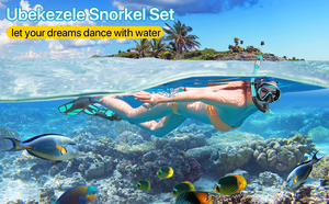 Set per Snorkeling e Immersioni per Adulti, Maschera Antiappannamento con Ampia Visuale, Pinne Regolabili, Attrezzatura Confortevole per Snorkeling e Immersioni Subacquee - Product Image 3
