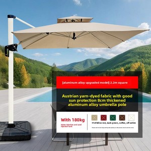 Sombrilla Romana <span class=keywords><strong>de</strong></span> Aluminio y Poliéster <span class=keywords><strong>para</strong></span> Exteriores con Diseño Giratorio sin Manivela <span class=keywords><strong>para</strong></span> Jardín, <span class=keywords><strong>Terraza</strong></span> y Patio <span class=keywords><strong>de</strong></span> Villa - Product Image 6