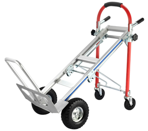 Chariot à plateforme pliable à quatre roues en aluminium avec poignée télescopique, chariot à main OEM pour les voyages, le bureau, les courses et les déménagements - Product Image 3