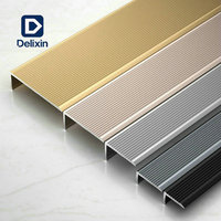 Bande de protection antidérapante en alliage d'aluminium en forme de L moderne pour escaliers et sols - Durable, imperméable, écologique, argent mat 25 mm * 15 mm