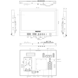 Moniteur de diffusion SEETEC ATEM156 15,6 pouces 1080P IPS, entrée/sortie HDMI <span class=keywords><strong>4K</strong></span>, multi-vue pour la <span class=keywords><strong>production</strong></span> en <span class=keywords><strong>studio</strong></span> et sur le terrain - Product Image 6