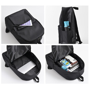 Venta al por mayor barato promocional niños mochila impermeable personalizado estudiante niñas niño negro mochila escolar - Product Image 5