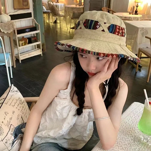 Sombrero <span class=keywords><strong>de</strong></span> Pescador Étnico Personalizado, <span class=keywords><strong>de</strong></span> Moda para Primavera y Verano, para Exteriores, Estilo Retro, con Borde Grande, Efecto Desgastado - Product Image 6