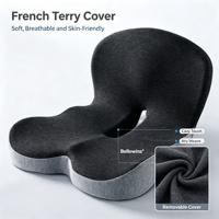 Coussin de chaise en mousse à mémoire de forme à récupération lente Bellewins avec dossier et housse amovible respirante