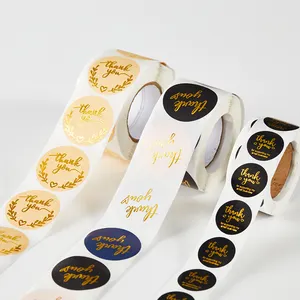 Best selling Custom Printed Logo Labels for Packaging Vinyl Waterproof Sticker Printing Roll Label Round Stickers