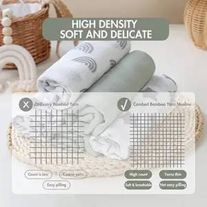 Pano de flanela unissex para bebês, cobertor de flanela de 100 algodão orgânico para bebês, berço e cobertor de musselina unissex para bebês
