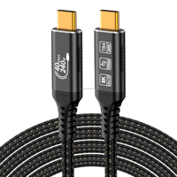 Kabel USB 4.0 Pd 240W, Thunderbolt pengisian cepat 3 kabel tipe aktif 40gbps 8K 60Hz