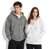 Sweat à capuche en laine d'agneau 350g de haute qualité, brodé, avec fermeture éclair, pull long, design décontracté oversize tendance, logo personnalisé, automne, OEM