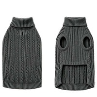 Pull-over en tricot uni pour chien Husky de taille moyenne, chaud et doux, col roulé, couleur unie