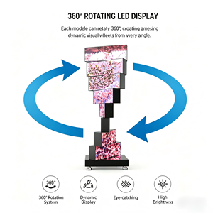 Pantalla LED Giratoria para Carteles, Exhibición <span class=keywords><strong>Digital</strong></span> Rotativa de 360°, Soporte con Ruedas, Brillo de 7000 cd, 1 Año de Garantía de Fábrica - Product Image 5