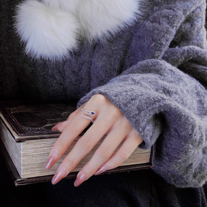 18K Vàng Tinh Khiết Tối Giản Nhẫn Kim Cương Tốt 2025 Đồ Trang Sức Mới Mở Rắn Kim Cương Thời Trang Nhẫn Cho Phụ Nữ - Product Image 5