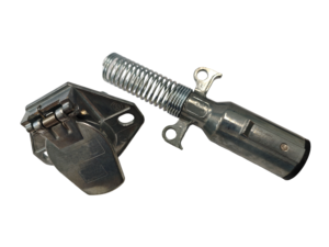 Conector de Enchufe y Enclavillador de Remolque de Alta Resistencia de 2 Vías, Carcasa de Aleación de Zinc <span class=keywords><strong>con</strong></span> Protector de Resorte <span class=keywords><strong>para</strong></span> Sistemas de Lonas de Camión - Product Image 1