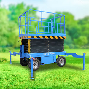 Plateforme élévatrice mobile à ciseaux électrique à <span class=keywords><strong>manivelle</strong></span> de 6 à 24 m pour travaux aériens, élévateur de marchandises avec supports - Product Image 1