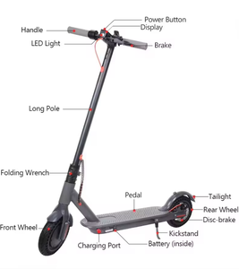 <span class=keywords><strong>Scooter</strong></span> Eléctrico Plegable de 8.5 Pulgadas, 350W, 36V 10.5AH, Todoterreno, con Freno Trasero, para Adultos, Disponible en Almacenes de la UE, EE. UU. y Reino Unido - Product Image 3