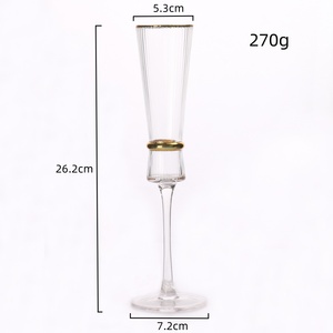 Verres à champagne en verre à rayures verticales avec logo personnalisé en gros d'usine, verres à champagne pour fête de <span class=keywords><strong>mariage</strong></span> - Product Image 5