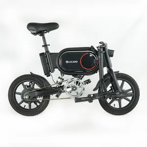 Alucard Latest 14 Inch Fat Tire 350w 7.5Ah Recreational Folding Electric Bike With Shock Absorber