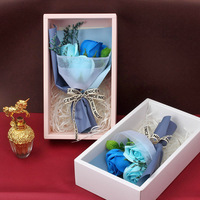 Cadeau moderne pour la fête des mères, bouquet de fleurs de savon en rose fait main de haute qualité, boîte cadeau, prix de gros d'usine pour mariage, anniversaire