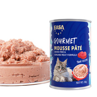 Mousse crémeuse pour chat sans céréales, formule douce, pâté humide facile à mâcher, 375g, boîte métallique, pour le sevrage des chatons et l'alimentation quotidienne des jeunes chats