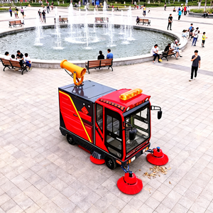 במפעל מכירה ישירה נוחה ויעילה 4 גלגל אשפה 240l יכול מטאטא כביש מטאטא - Product Image 3