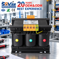 Transformateur de puissance triphasé à bobinage en cuivre de type sec 220V, bobine toroïdale 500VA-5000VA, équipement industriel