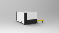 Machine de découpe laser CNC TS-P3015 à plateforme unique, plateforme coulissante grand format, armoire de commande intégrée, régulateur de tension