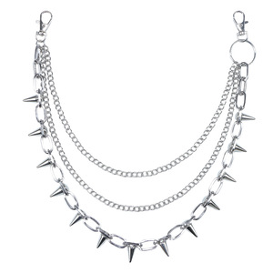โซ่คาดเอวหลายชั้นสไตล์พังก์  วัสดุโลหะผสมสังกะสี  แฟชั่นสตรีทลำลอง  สำหรับผู้ชายและผู้หญิง - Product Image 5