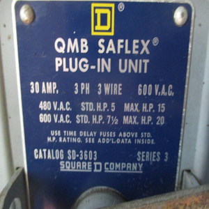 Nouvelle unité enfichable SQD SD-3603 QMB <span class=keywords><strong>Saflex</strong></span> en stock, 30 600V 3P 3W Fiblen B Plug 30A - Product Image 3