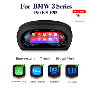 <span class=keywords><strong>Instrumento</strong></span> Digital Inalámbrico para Automóvil con Sistema Android Auto y Carplay para BMW Serie 3 E90 E91 E92, Pantalla de 11 Pulgadas y Resolución de 1920*720P, Velocímetro para el Tablero - Product Image 1