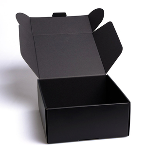 Wholesale Customized Black High Quality Thicken Corrugated Cardboard Shipping Packaging Carton Box with Logo