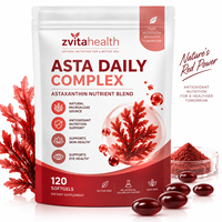 Capsules de Gélules d'Astaxanthine à Marque Blanche 12mg – Extrait Naturel d'Haematococcus Pluvialis – Puissant Antioxydant pour la Peau et les Yeux