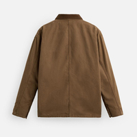 Vestes oem vintage à boutons Poches cargo Col en velours côtelé Veste lourde en toile de canard délavé pour hommes