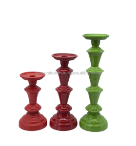 Bougeoir rond rouge en métal de haute qualité, 20 pièces, support de bougie en fer pour décoration de maison pour fête de mariage - Product Image 2