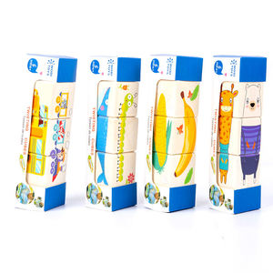 <strong>Wooden</strong> Rotating Animal Fruit Cart Puzzle Toy <strong>Wooden</strong> Rotating Vertical Building <strong>Blocks</strong> Children Educational Development - Product Image 6