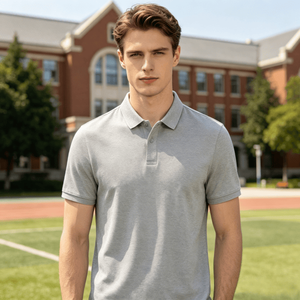 <span class=keywords><strong>Polo</strong></span> in Lino e Seta 336, Antibatterico 7A, Protezione UV50+, Morbido e Rinfrescante, 40S 200GSM, 9 Colori, Taglie S-4XL, Casual e Business - Product Image 5